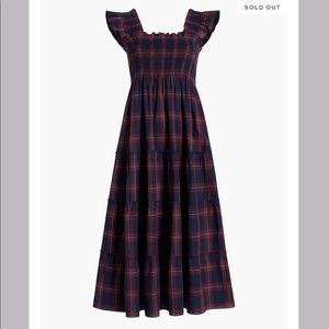 Hill House Home Ellie Nap Dress Navy Tartan Plaid Dress 2020 Holiday season XS